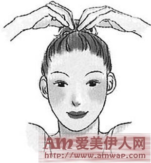 按摩头顶